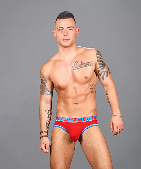 Andrew Christian Red Almost Naked Cotton Brief Andrew Christian Red Almost Naked Cotton Brief