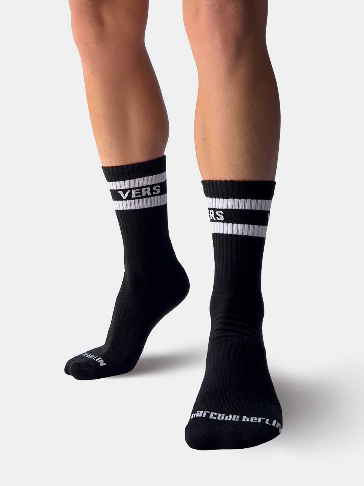 Socks Fetish Half Socks "VERS" | Black/White