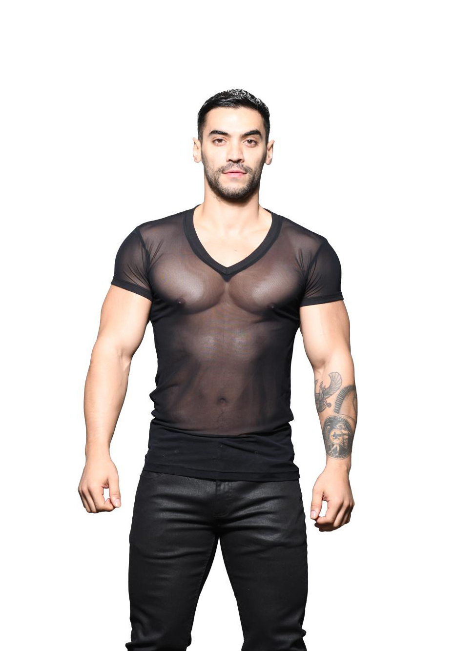 Andrew Christian Sexy Sheer V-Neck Tee