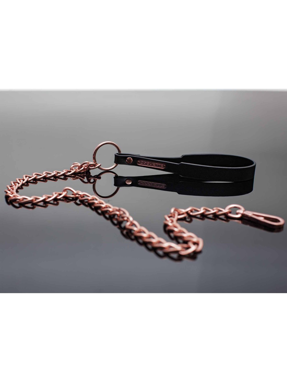 Leine black/ rose gold Chain Leash 