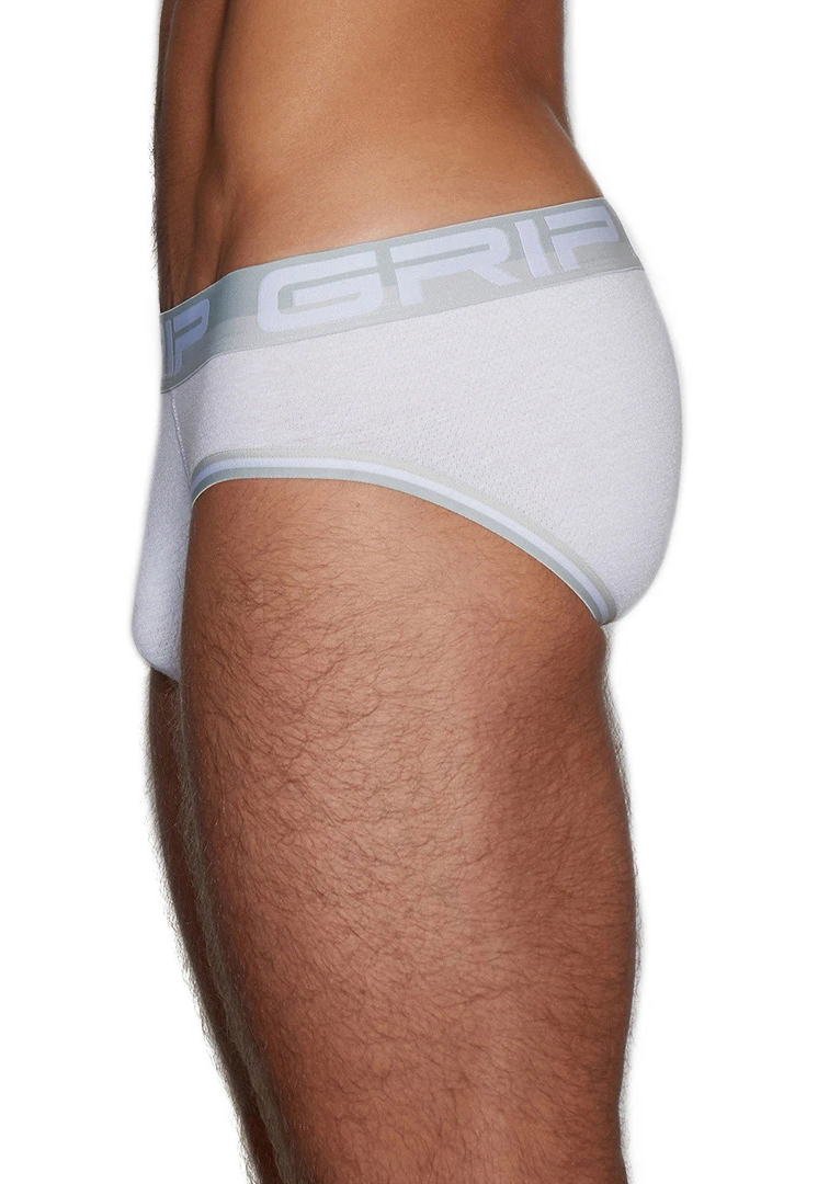 C-IN2 Grip Mesh Low Rise Brief | White