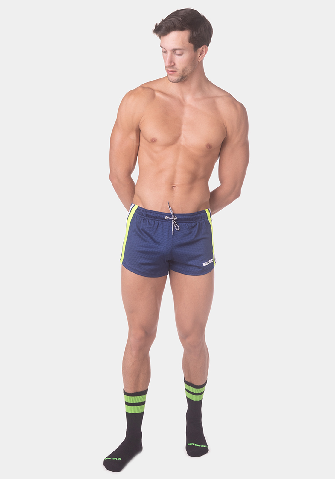 Barcode Berlin Short Timur | Navy/Neongreen/White