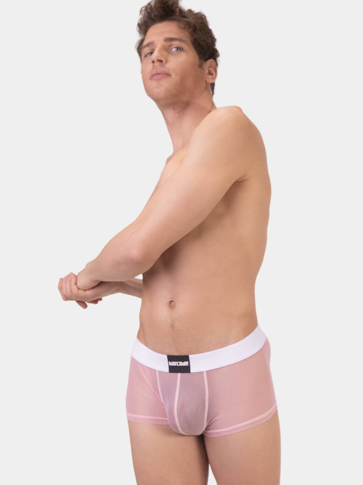 Barcode Berlin Mesh Boxer Snore | Pink/White