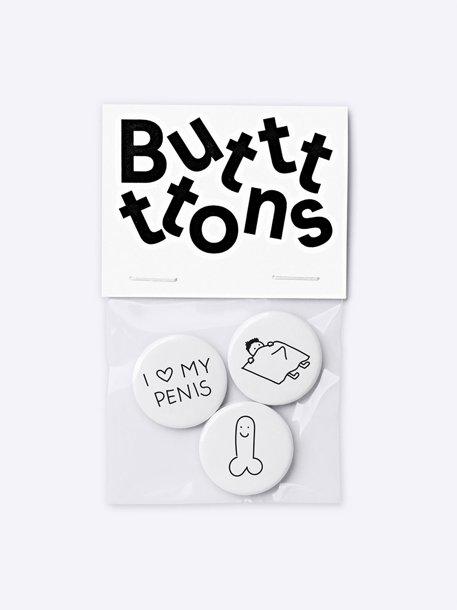 Butt-Ons "I love my Penis" | 3-Pack