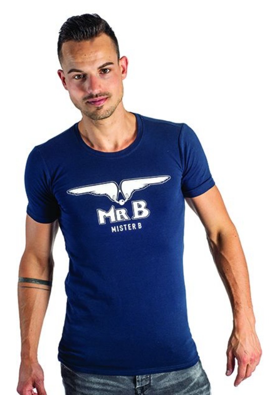 Mr. B: navy S T-Shirt Glow In The Dark