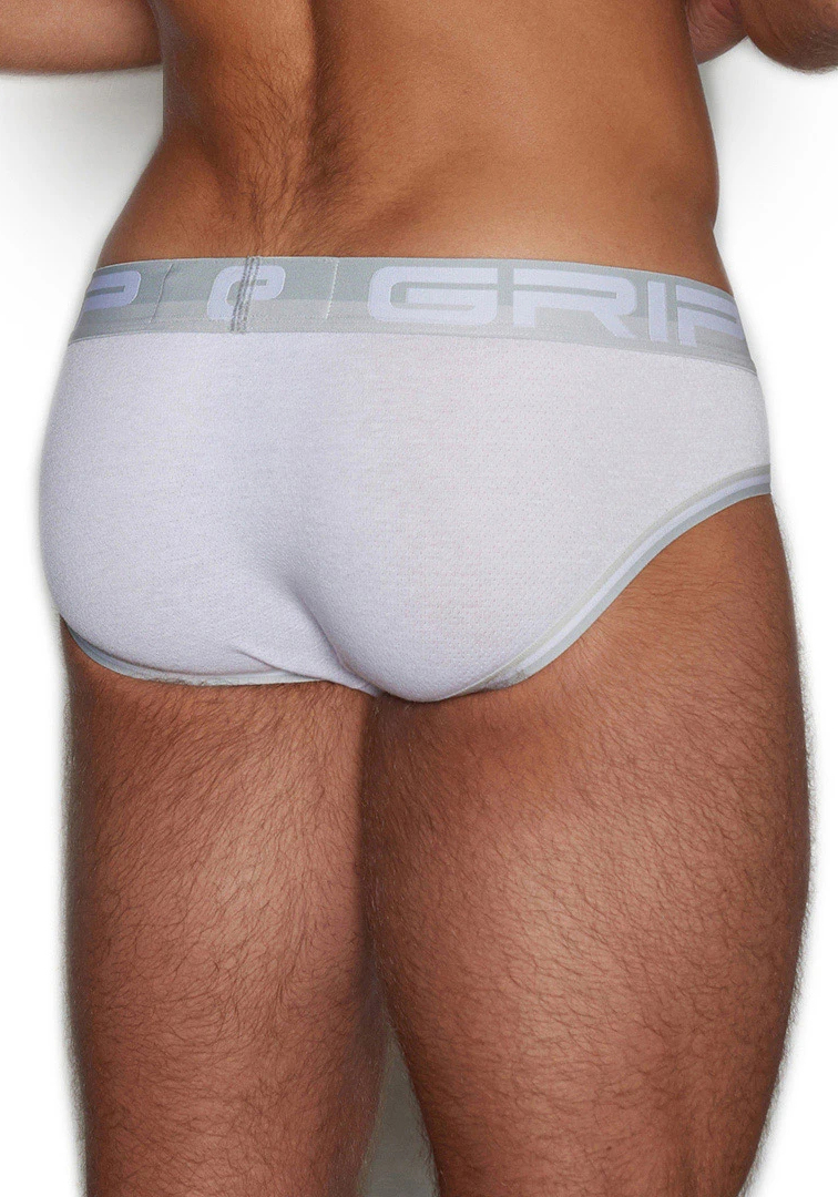 C-IN2 Grip Mesh Low Rise Brief | White