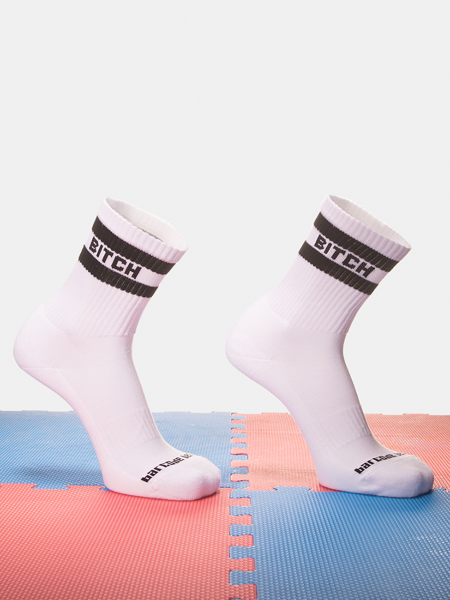 Fetish Half Socks Bitch | White/Black