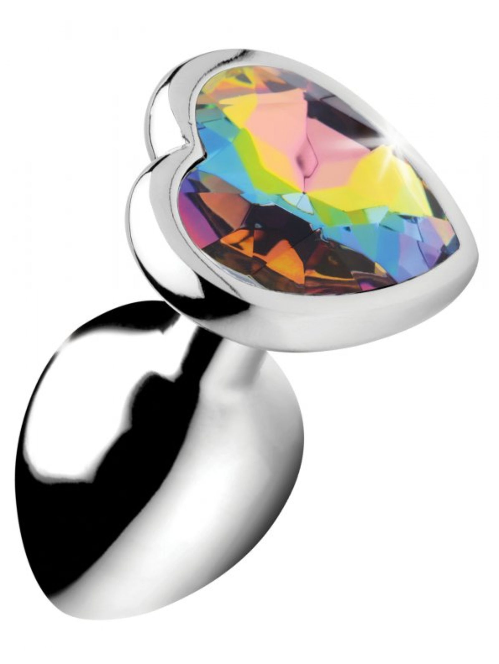 XR Brands: Rainbow Prism Heart Anal Plug | Small