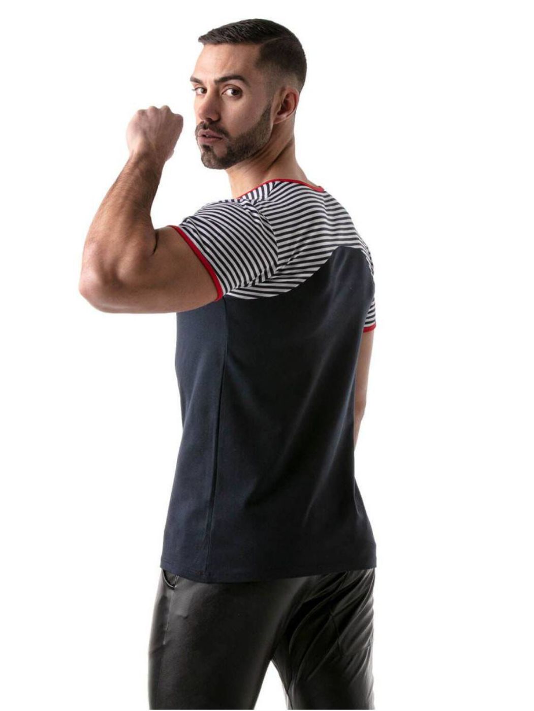 TOF T-Shirt Navy Stripes | Red