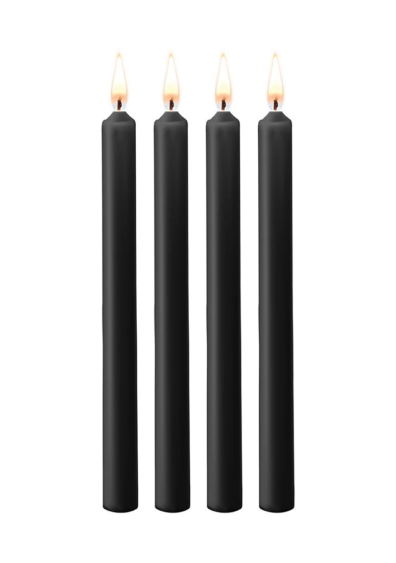 Wax Play Kerze Large 4-Pack black