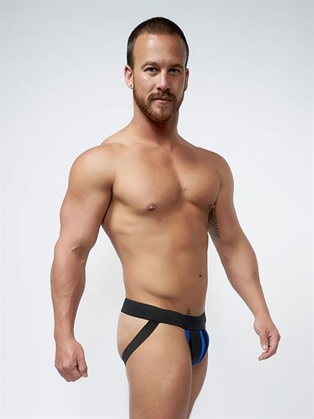 Mr. B Neoprene Jockstrap | Black/Blue