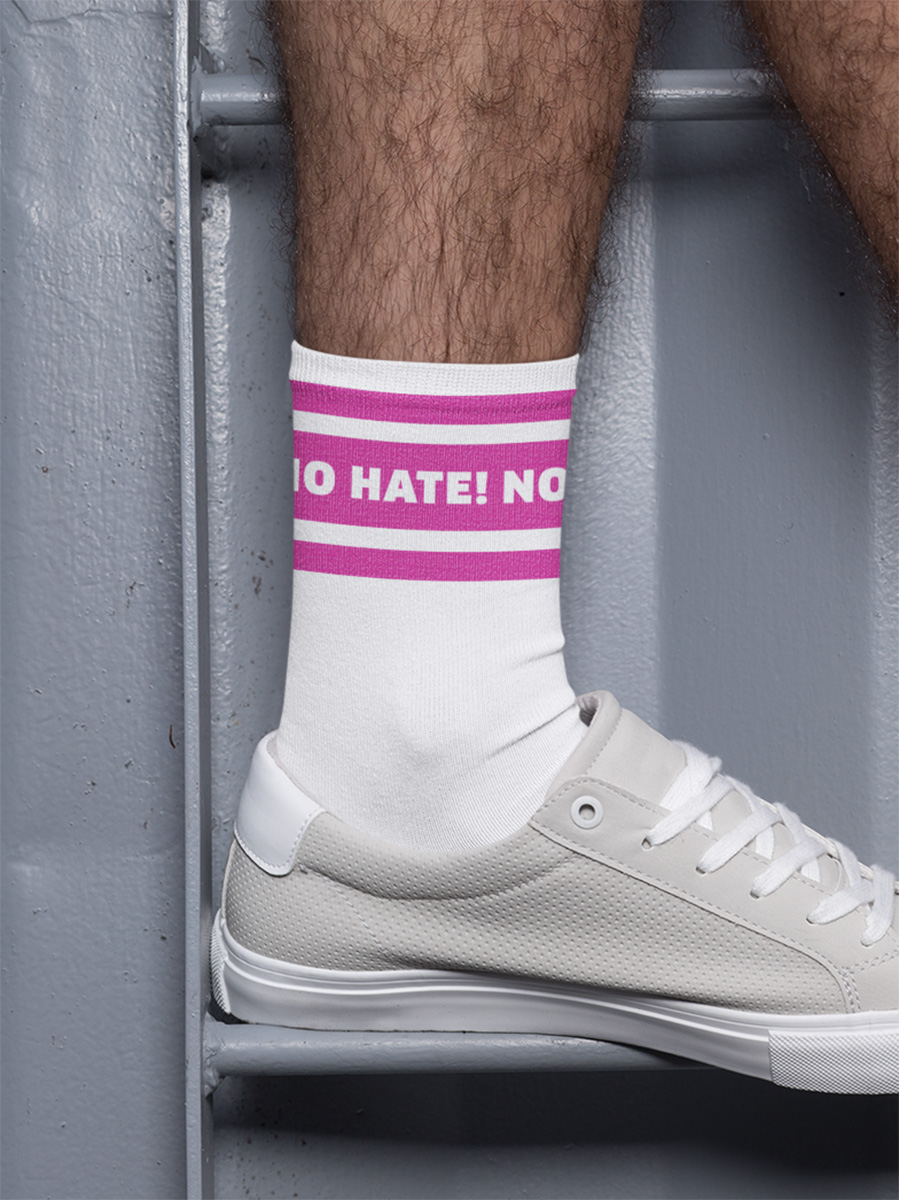 CSD Socks "NO HATE!" | White