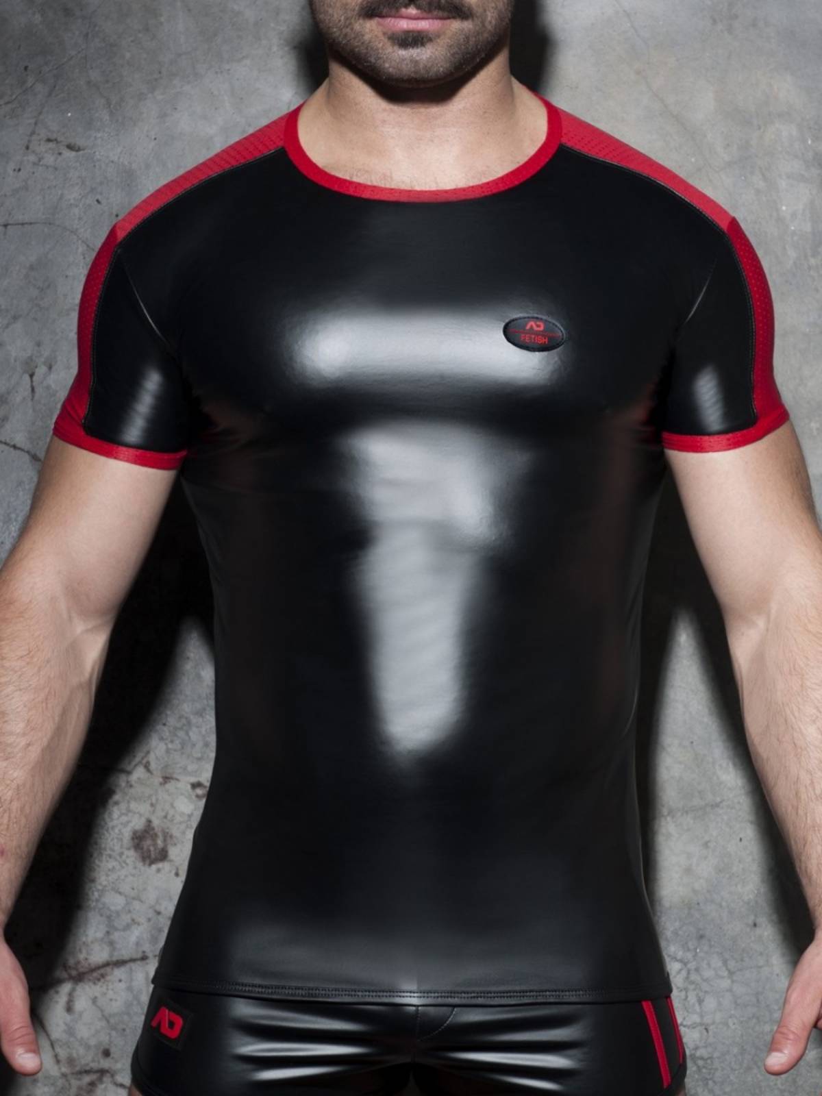 Rub Mesh T-Shirt | Red