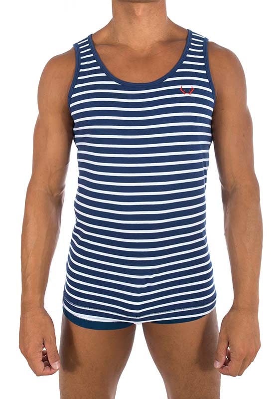 Bluebuck VE-NWS Navy Vest White Stripes Bluebuck VE-NWS Navy Vest White Stripes