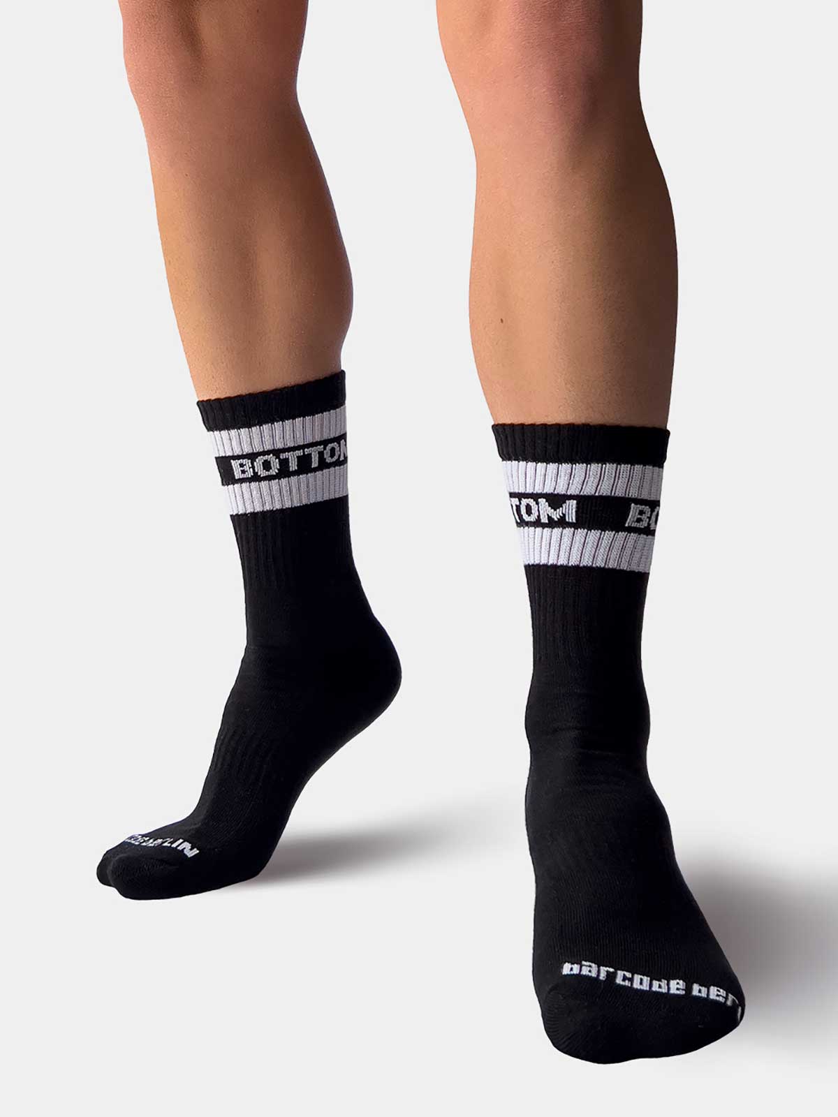 Socks Fetish Half Socks "BOTTOM" | Black/White
