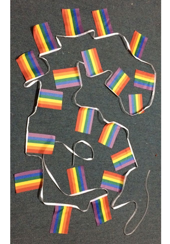 Regenbogen Flaggenkette / Girlande