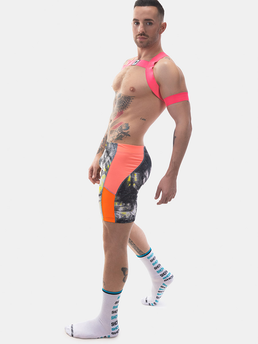 Leggings Imoge | Tiedye Black Yellow