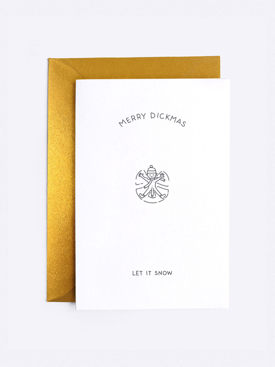 Grußkarte "Let it snow" | Dickmas Card