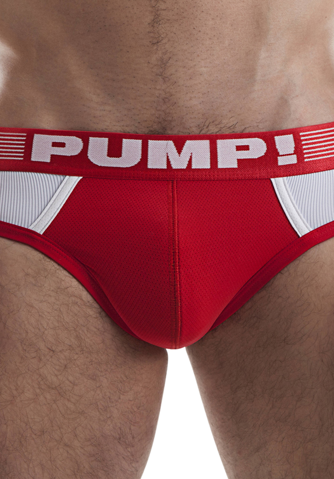 PUMP! Ribbed Brief | Red
