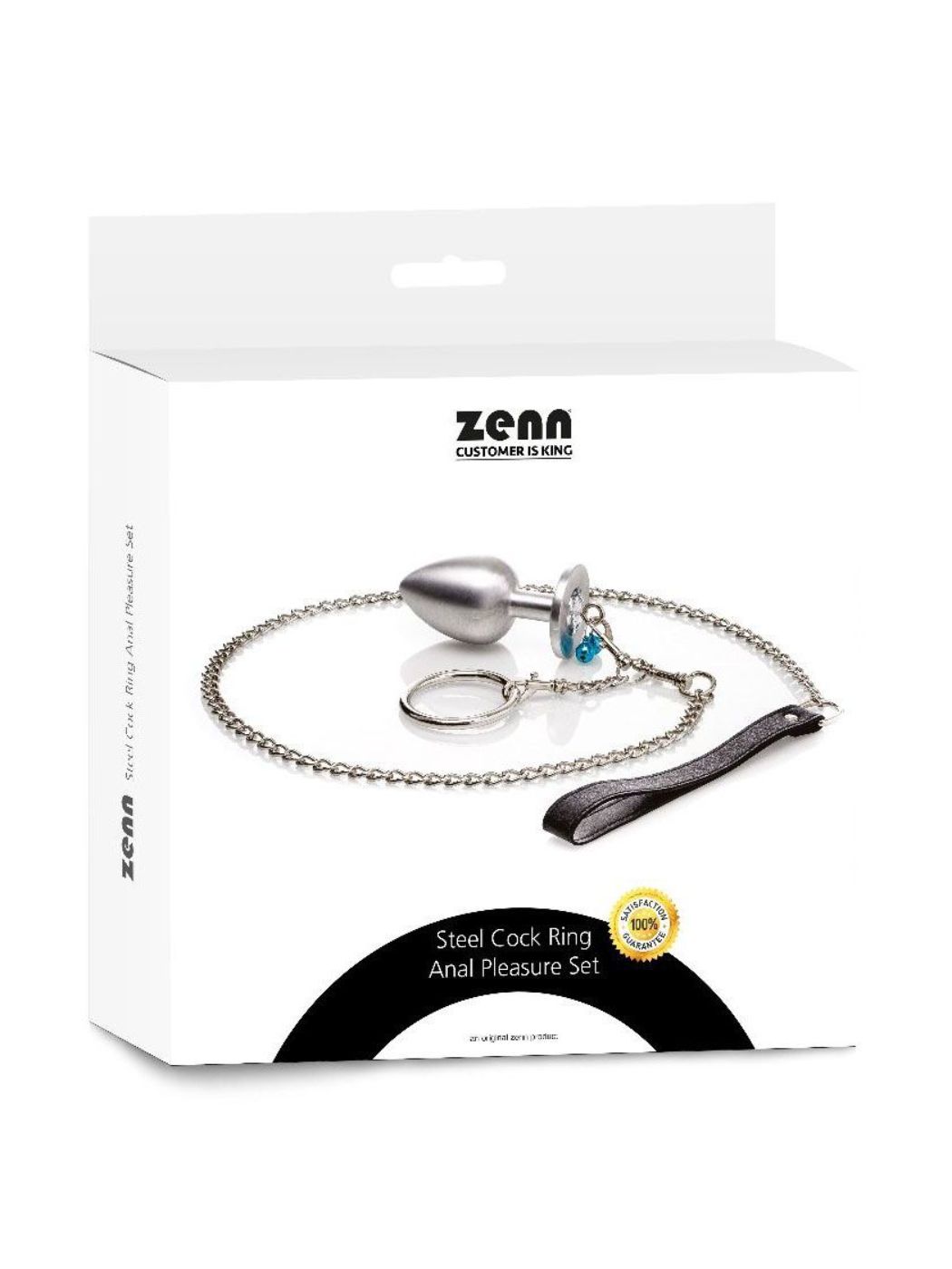 ZENN: Steel Cock Ring Anal Pleasure Set Ø 45 mm
