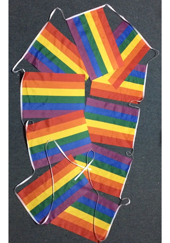 Regenbogen Flaggenkette / Girlande