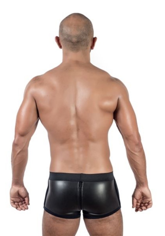 Mr. B: Neoprene Shorts 3 Way Full Zip | Black/Red
