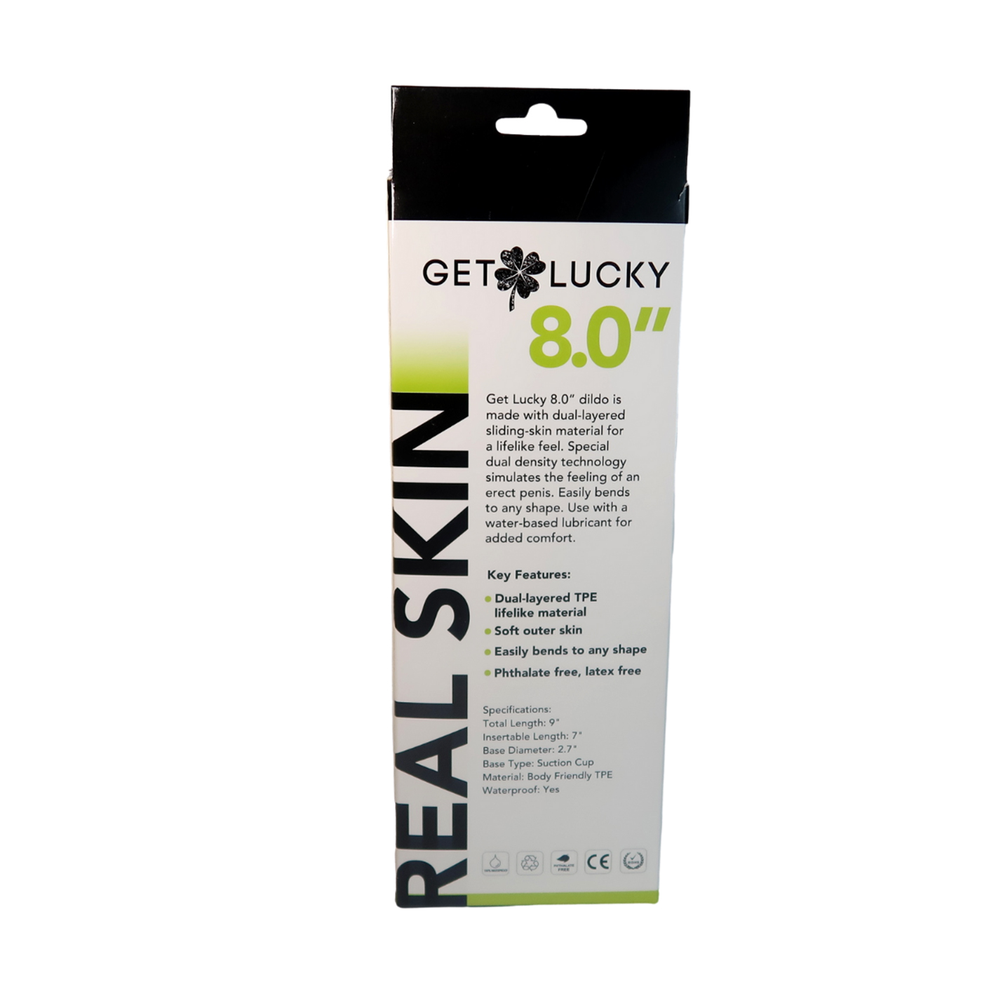 Get Lucky: Flesh Real Skin Dildo 8''