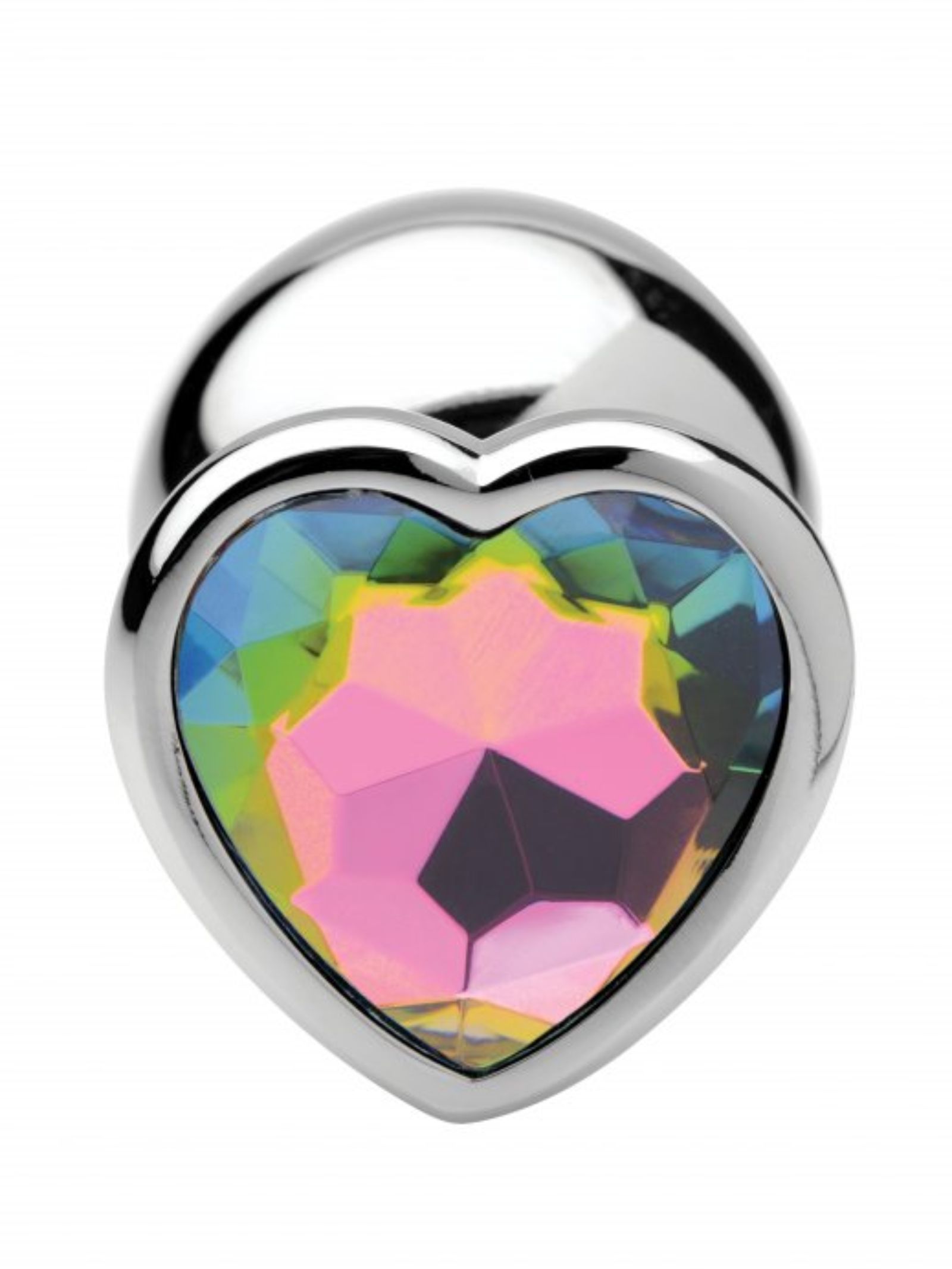 XR Brands: Rainbow Prism Heart Anal Plug | Medium