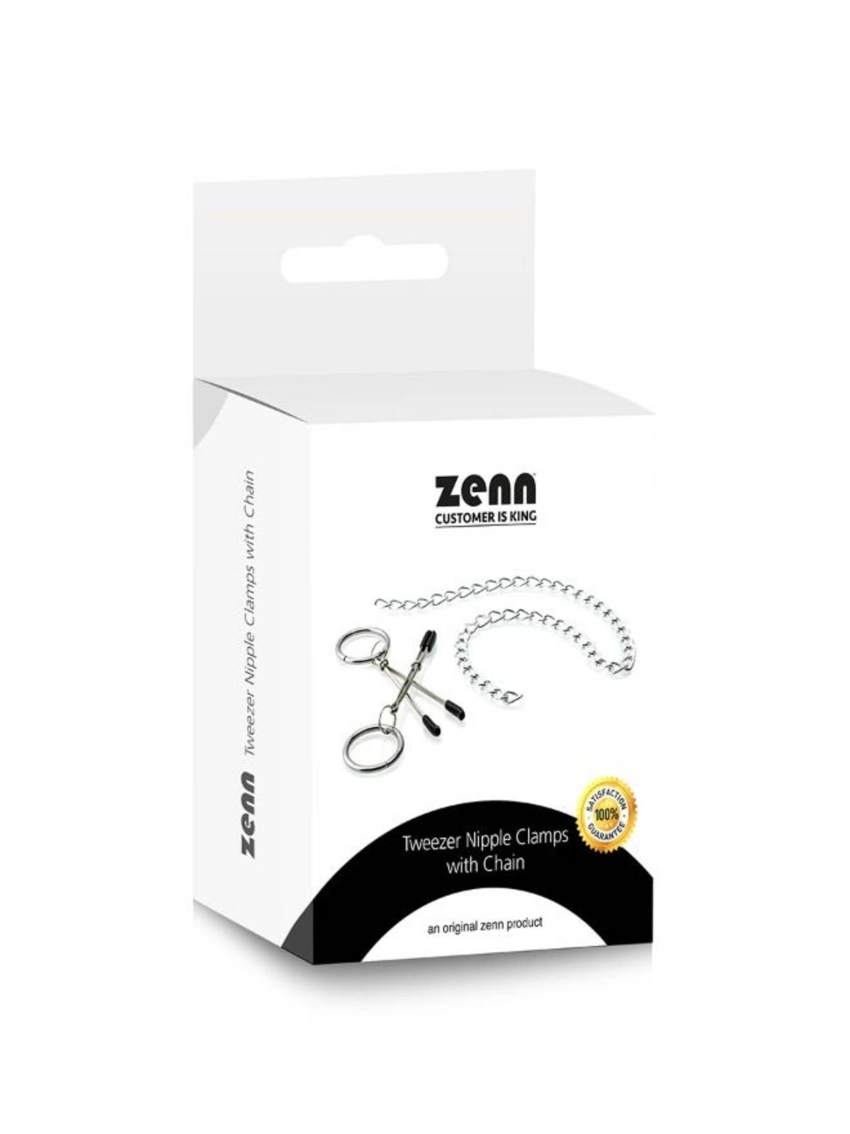 Zenn Tweezer Nipple Clamps with Chain | 38 mm