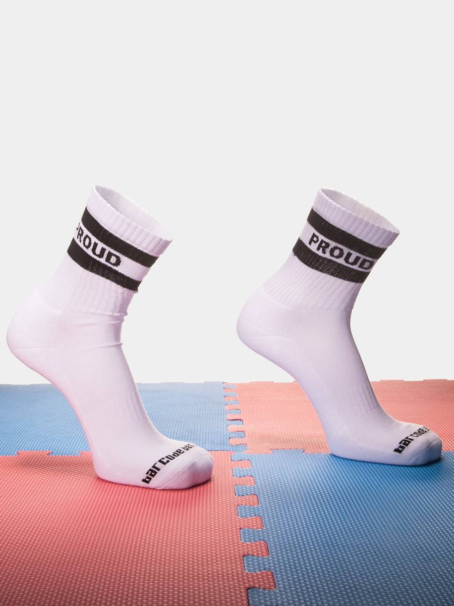 Fetish Half Socks Proud | White/Black