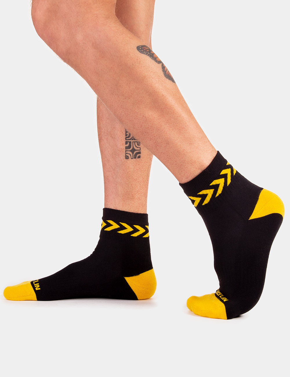 Barcode Berlin Petty Socks | Black|Yellow Barcode Berlin Petty Socks | Black|Yellow