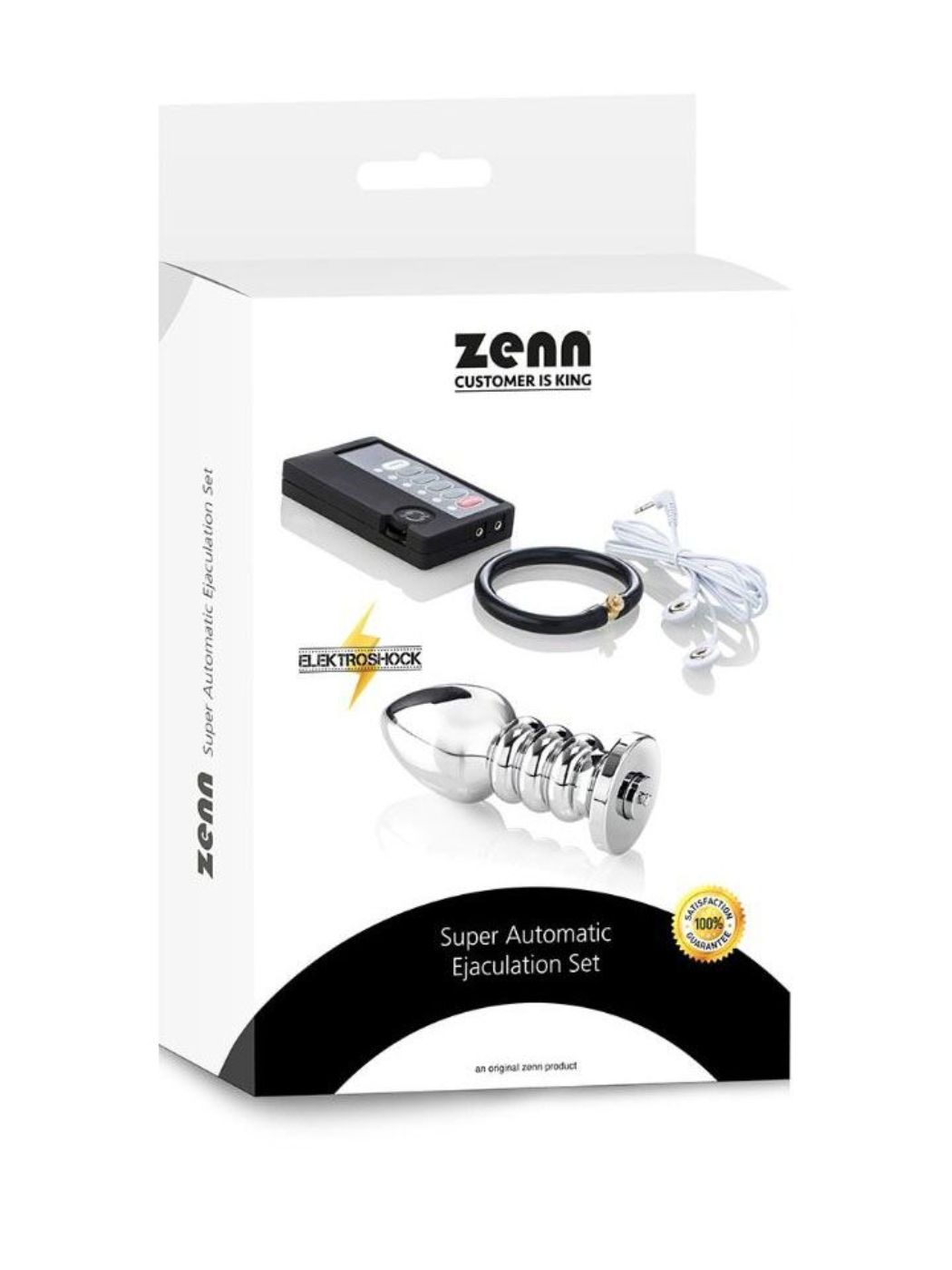 ZENN: Super Automatic Ejaculation Set - Butt Plug Big Thunder Ø 38 mm