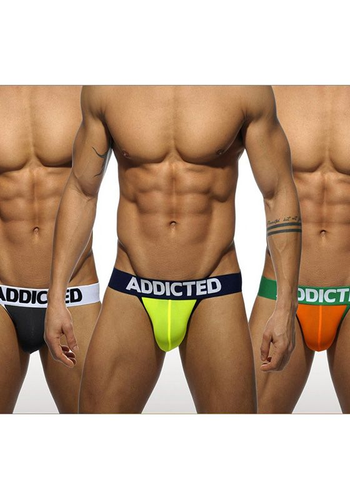 Addicted Black/Neon/Orange Light Jock 3-Pack Addicted Black/Neon/Orange Light Jock 3-Pack
