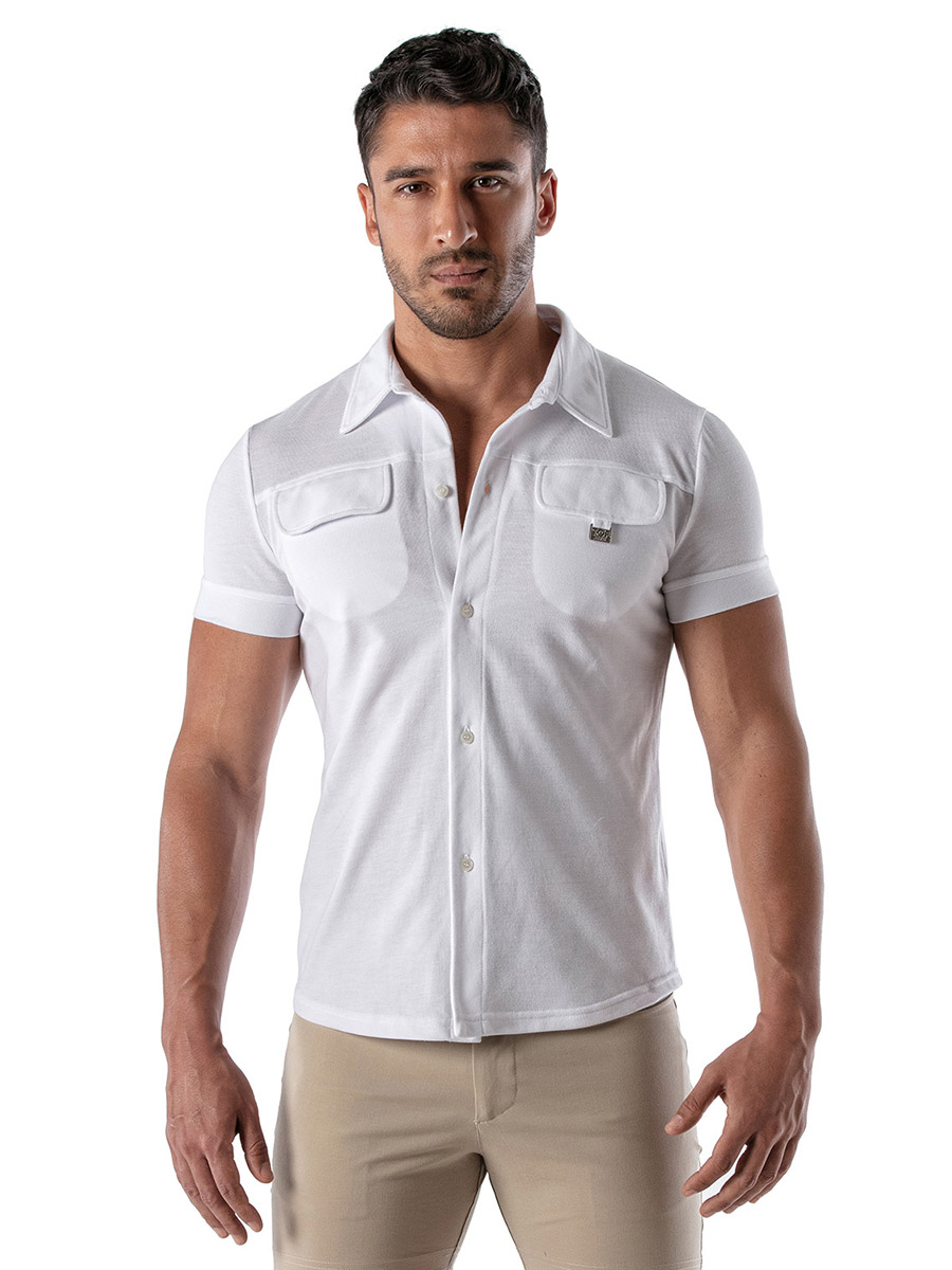 Piqué Cotton Shirt | White