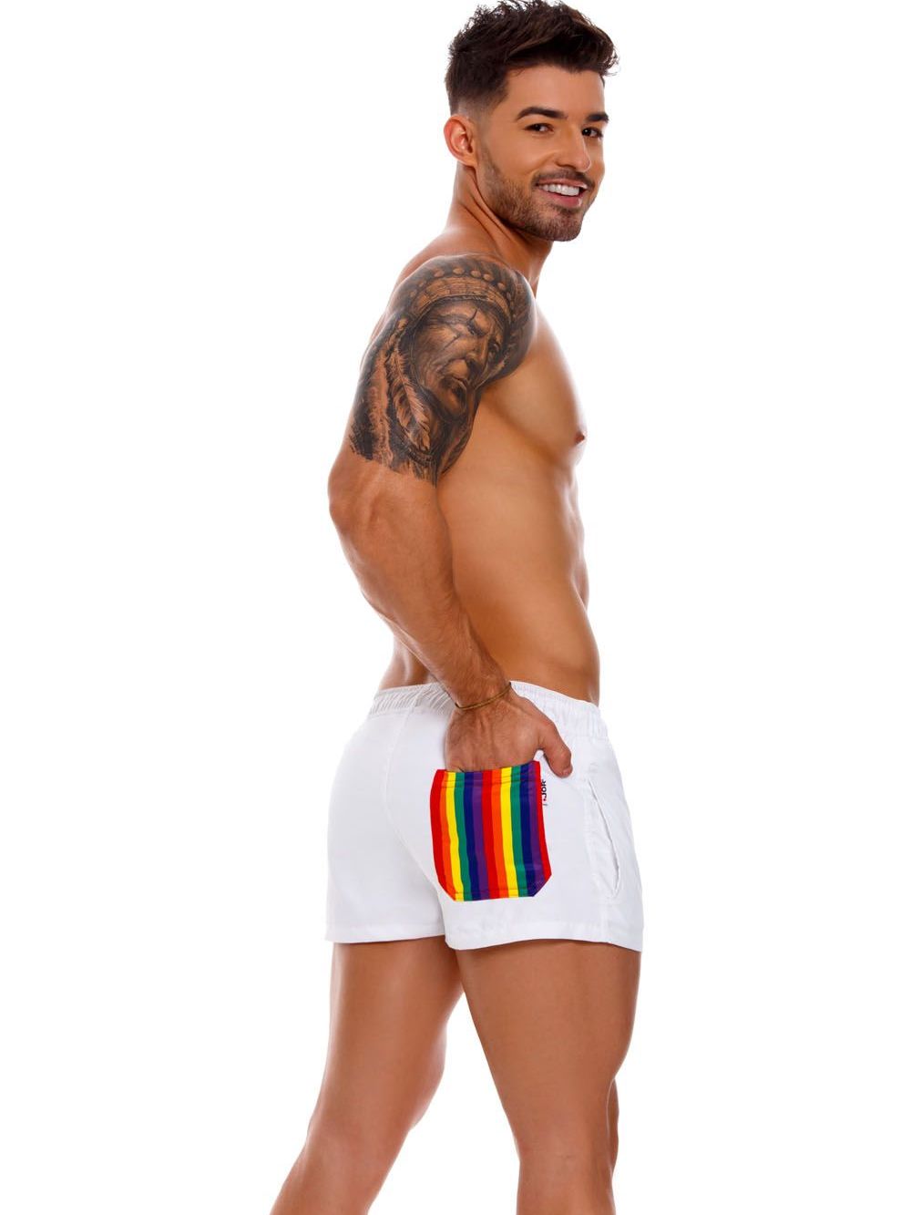 JOR Mini Swim Short Pride | White JOR Mini Swim Short Pride | White