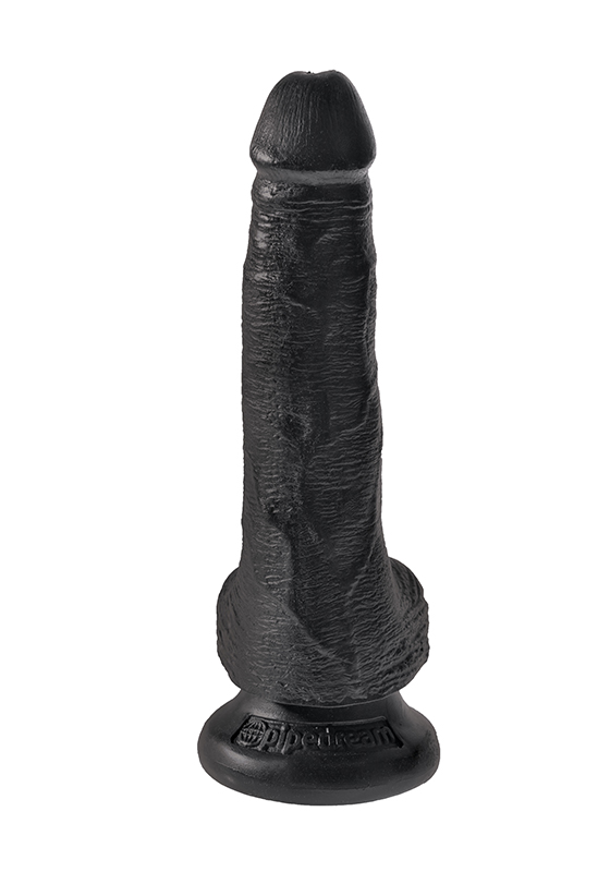 King Cock: Dildo black with Balls 6"/ 15,2 x 3,8 cm