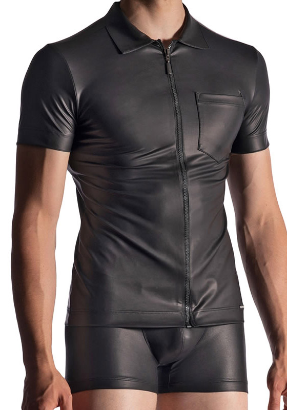 MANSTORE M510 black Zipped Shirt