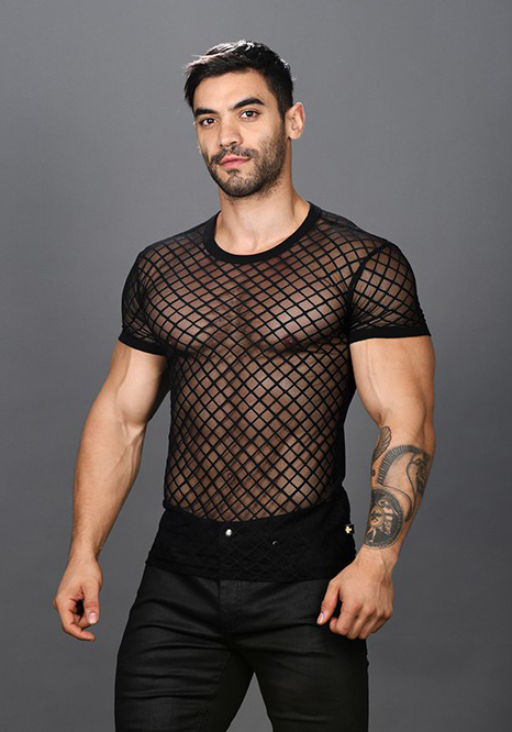 Andrew Christian Lace Sheer Tee Shirt Andrew Christian Lace Sheer Tee Shirt