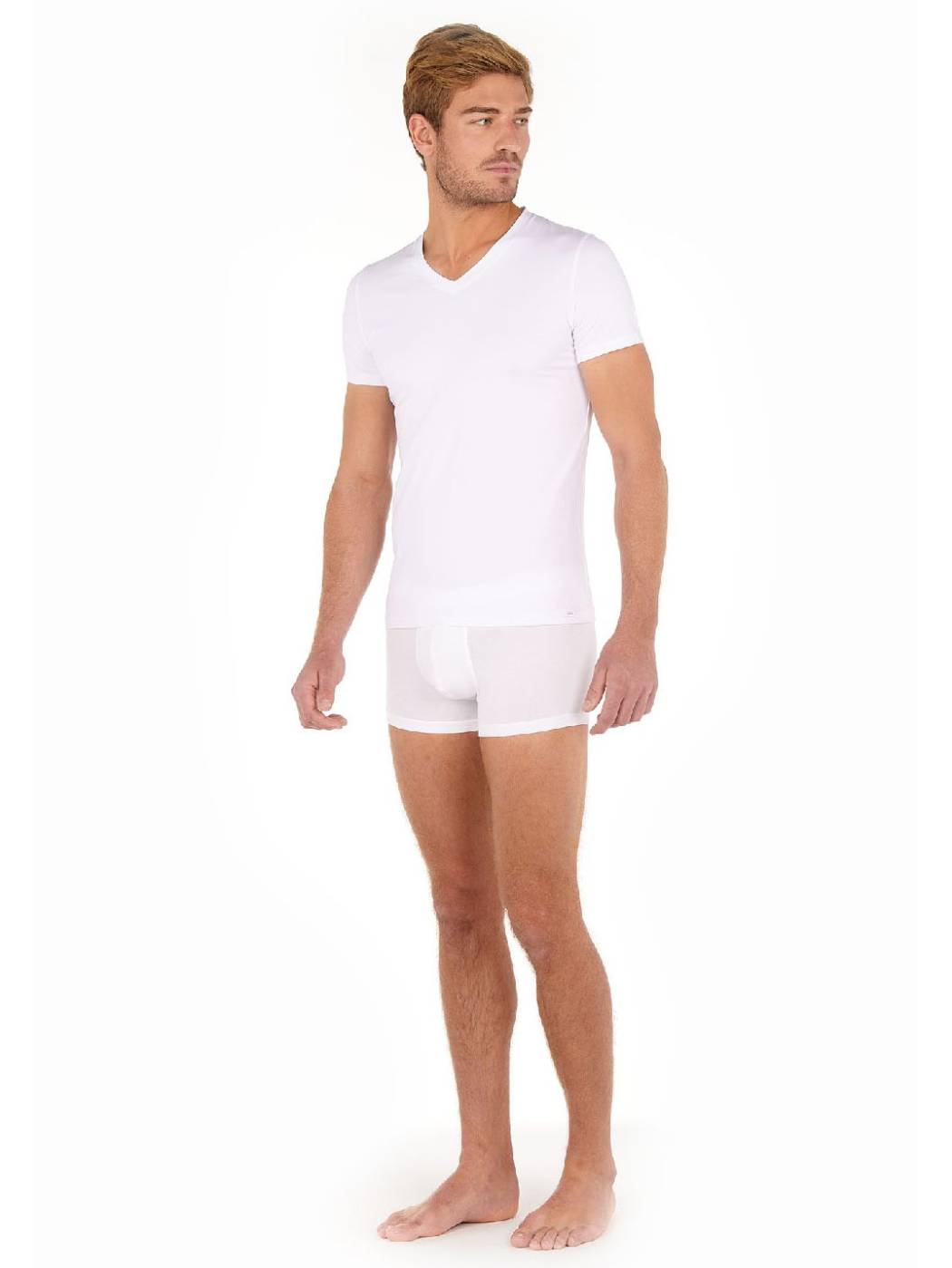 Tencel Soft T-Shirt V-Neck | White