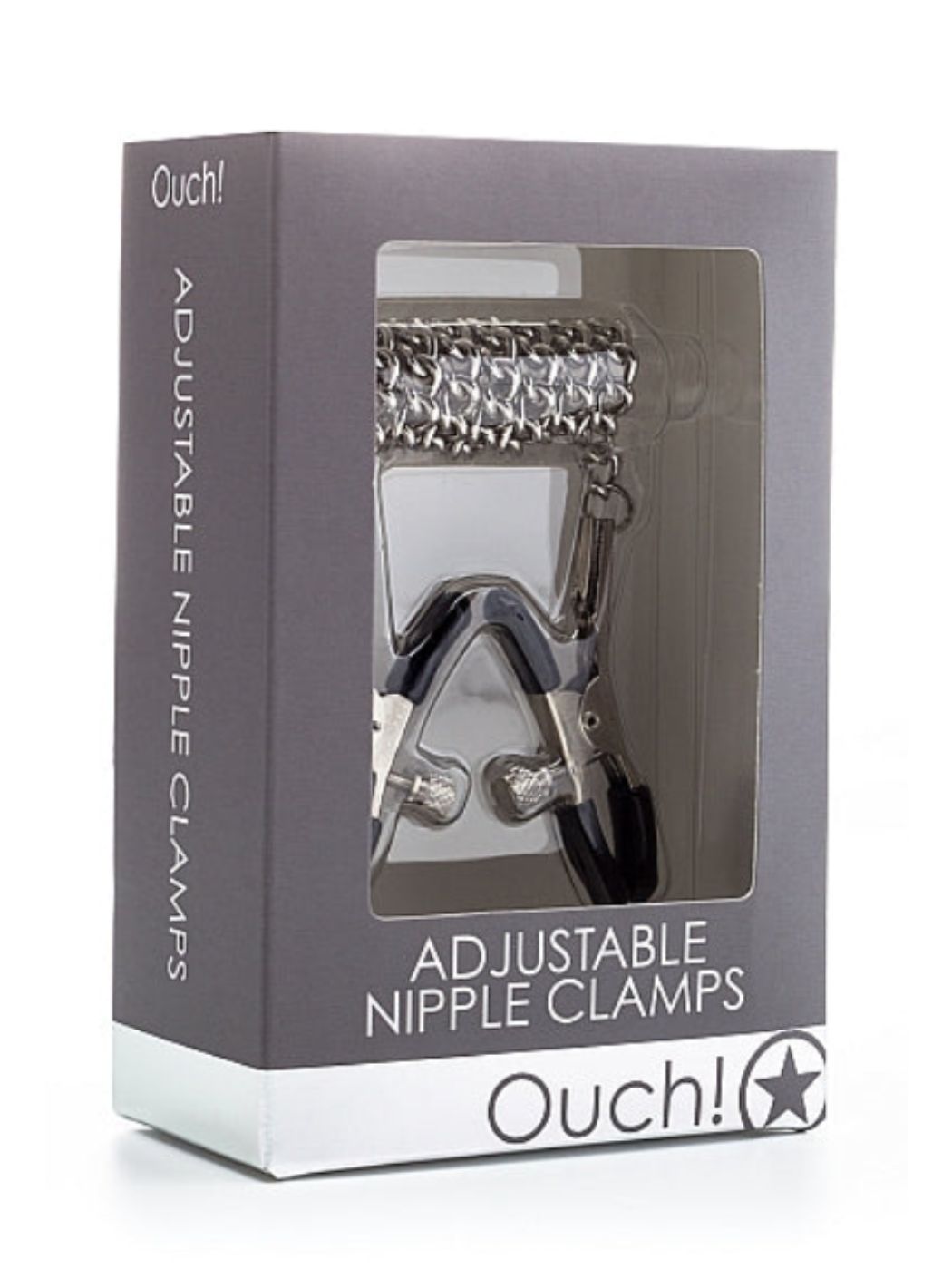 Shots: Adjustable Nipple Klemmen mit Kette | Metal