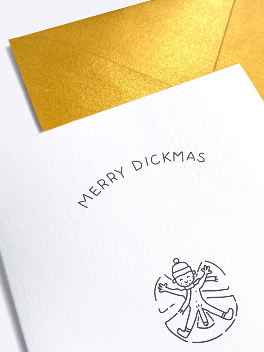 Grußkarte "Let it snow" | Dickmas Card