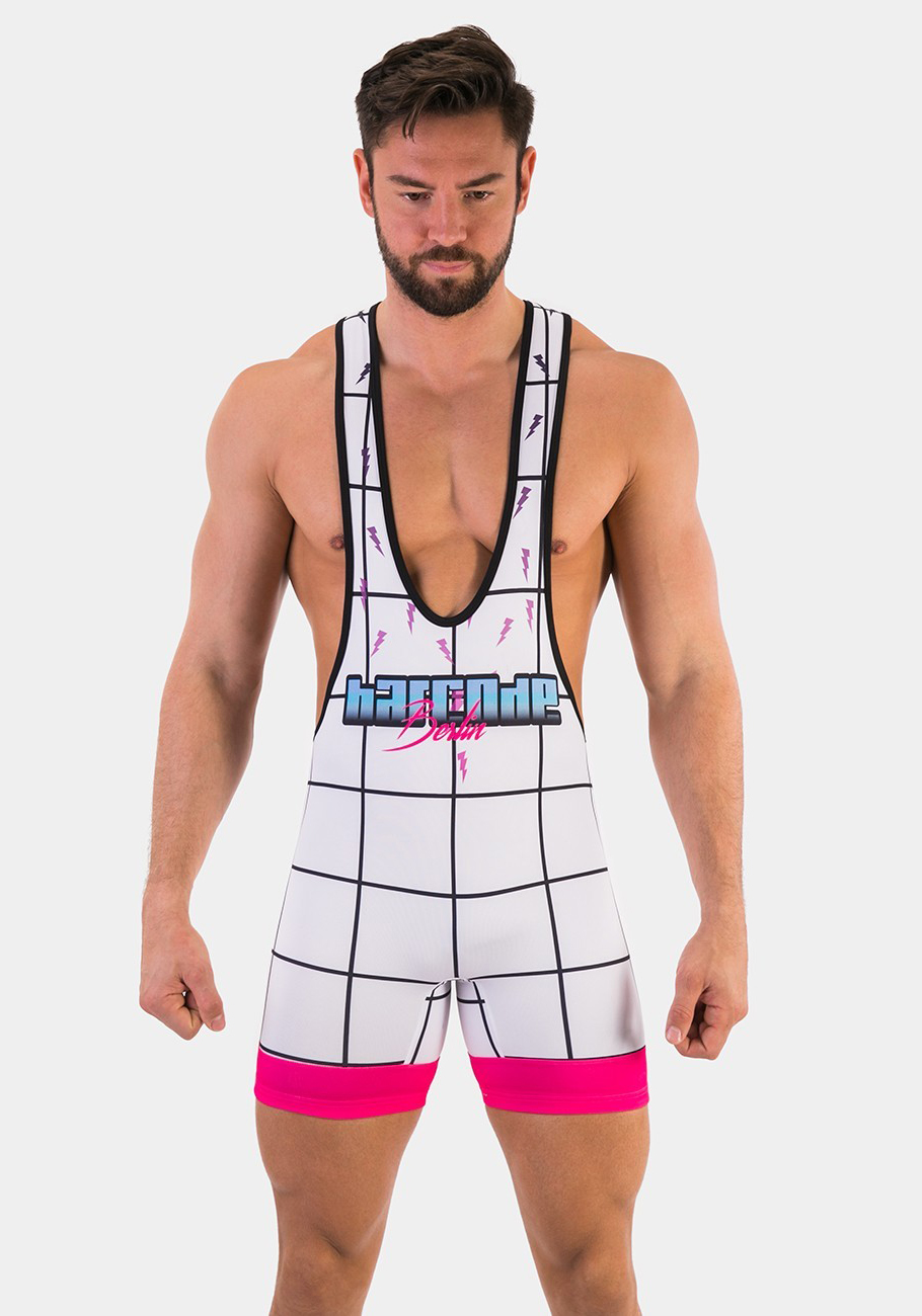 Barcode Berlin Singlet Robert white/ pink