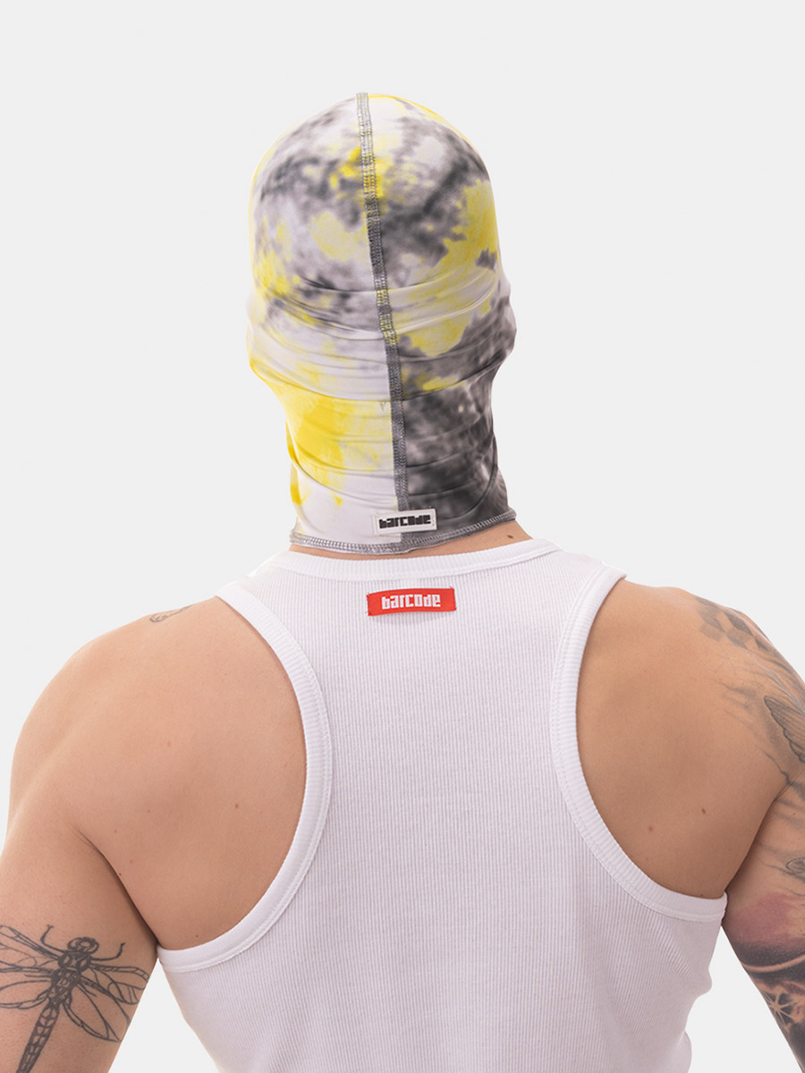 Maske Fetish Hood Kiro | Tiedye Black Yellow