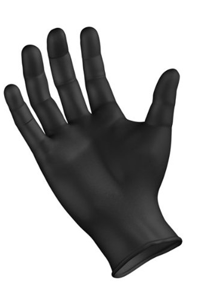 Fisthandschuhe Gloves blk M 20-Pack