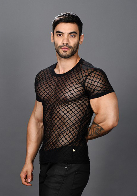 Andrew Christian Lace Sheer Tee Shirt Andrew Christian Lace Sheer Tee Shirt