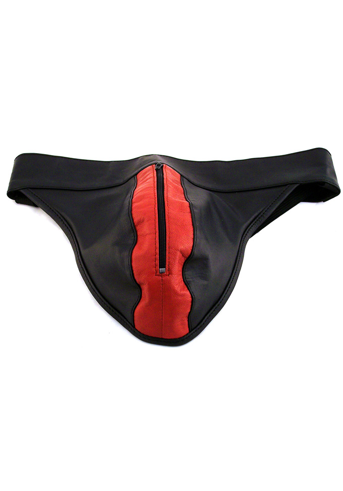 Rouge Leder Zip Jock