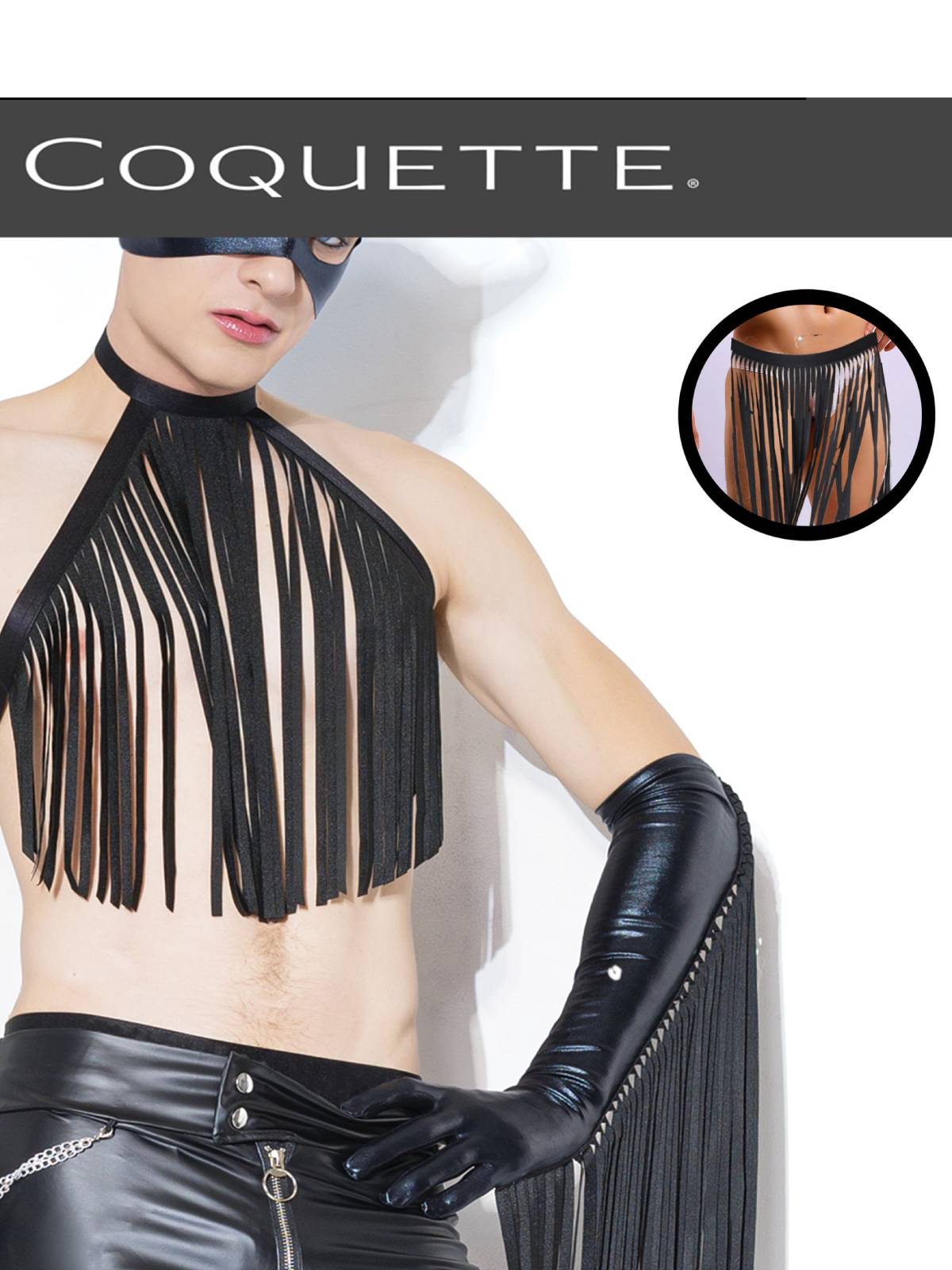 Coquette Harness & Fransenrock Set | Black