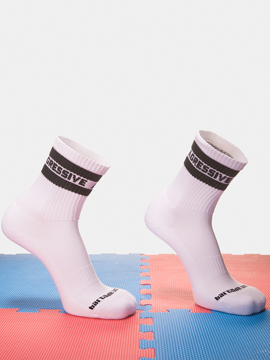 Fetish Half Socks Aggressive | White/Black