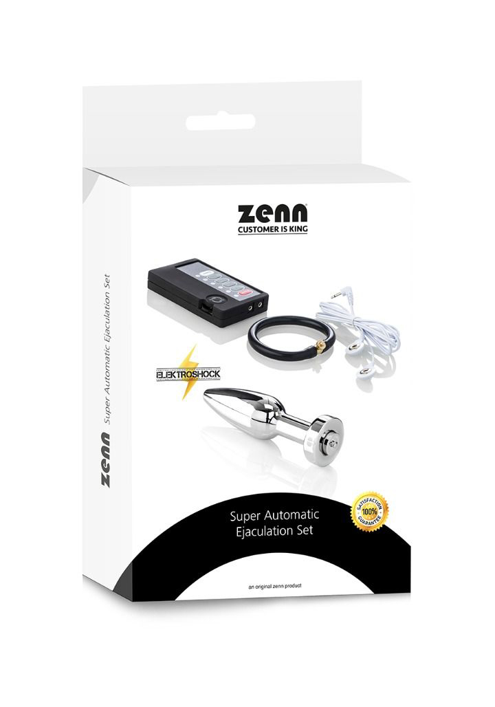 ZENN: Super Automatic Ejaculation Set - Butt Plug Big Bolt Ø 28 mm