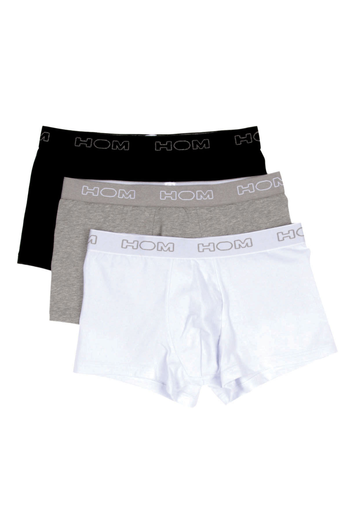 HOM Boxer Brief 3-Pack Black/ Grey/ White HOM Boxer Brief 3-Pack Black/ Grey/ White
